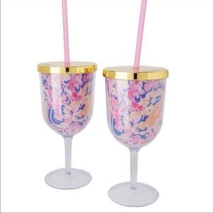 Lilly Pulitzer Plastic Wine Glass (1) NWOT